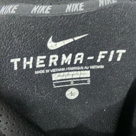 Nike Therma-Fit Black Quarter Zip Pullover Athletic Sweatshirt - Picture 3 of 3
